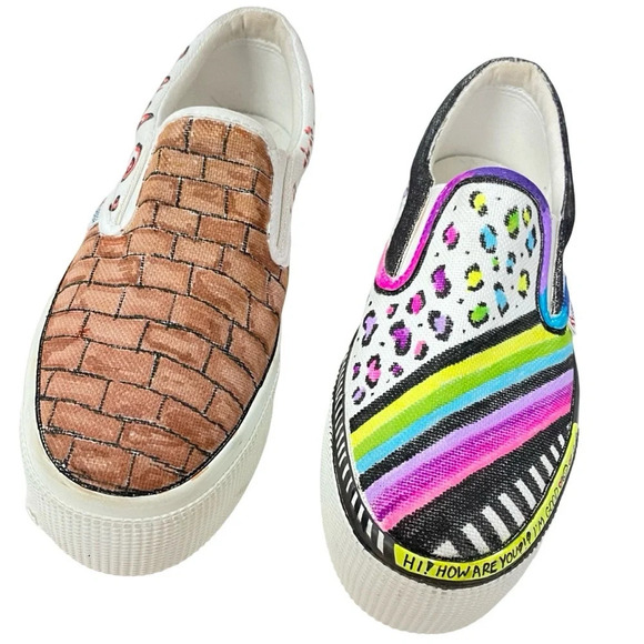 Superga Platform Sneakers Unisex Mens 7.5 Womens 9 Slip On Canvas Thick Soles - Picture 7 of 16